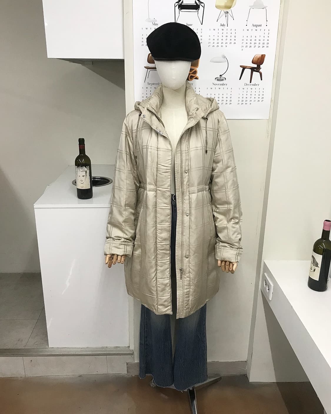 발망 은장 로고 후드 롱패딩 상품이미지6