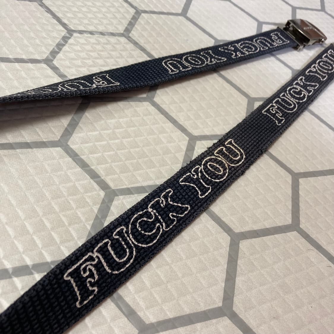 (L/XL) 슈프림 17FW 히스테릭 글래머 fuck you 벨트 블랙 상품이미지10