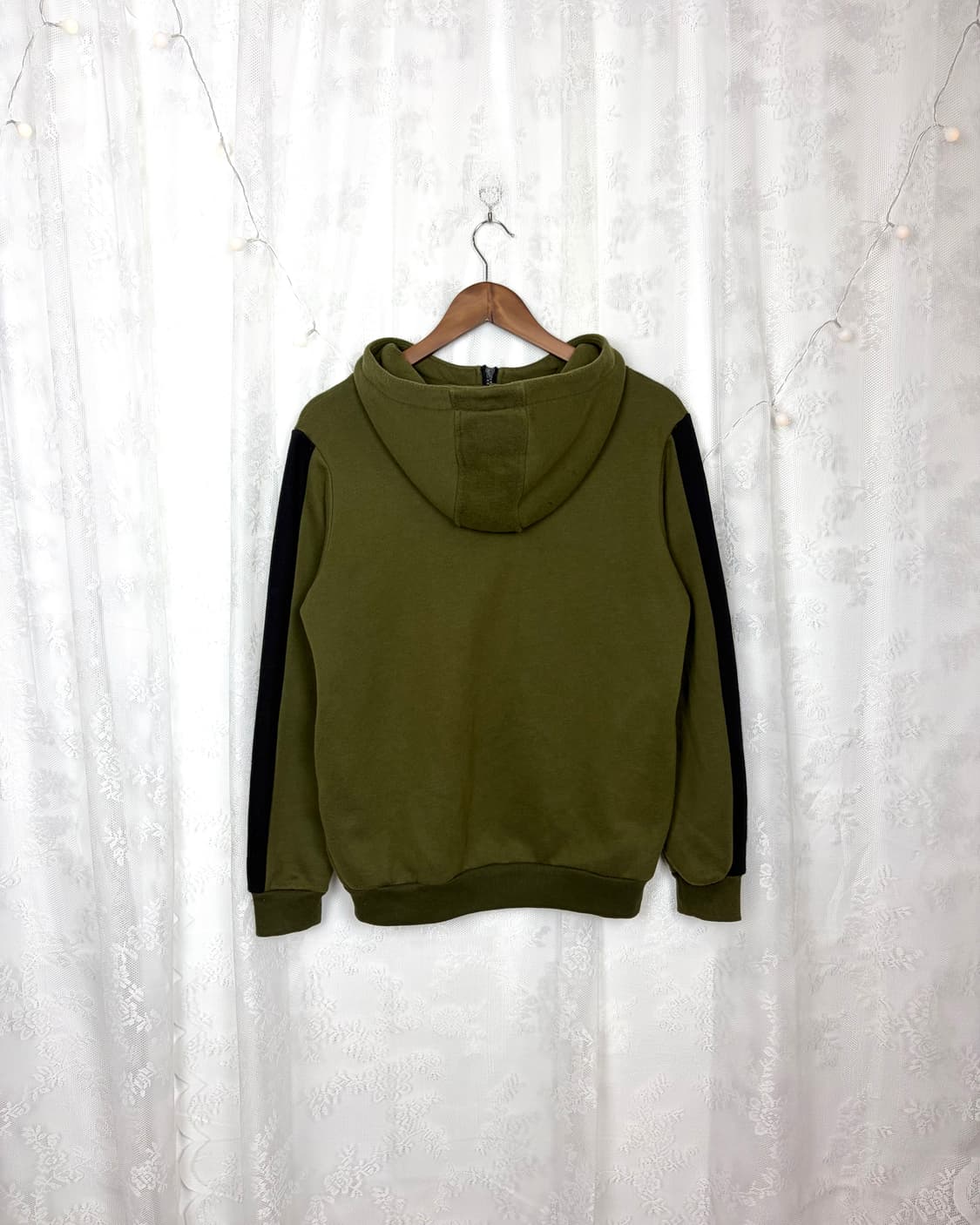 Khaki Cubic High-Neck Hooded Zip-Up 상품이미지4