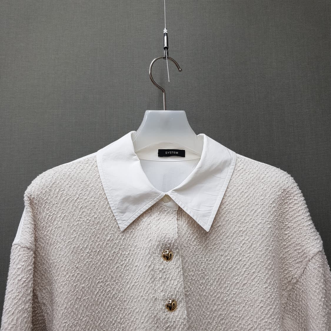 한섬 시스템 2022 레이어드 니트 셔츠 원피스 82-94-160사이즈 상품이미지2