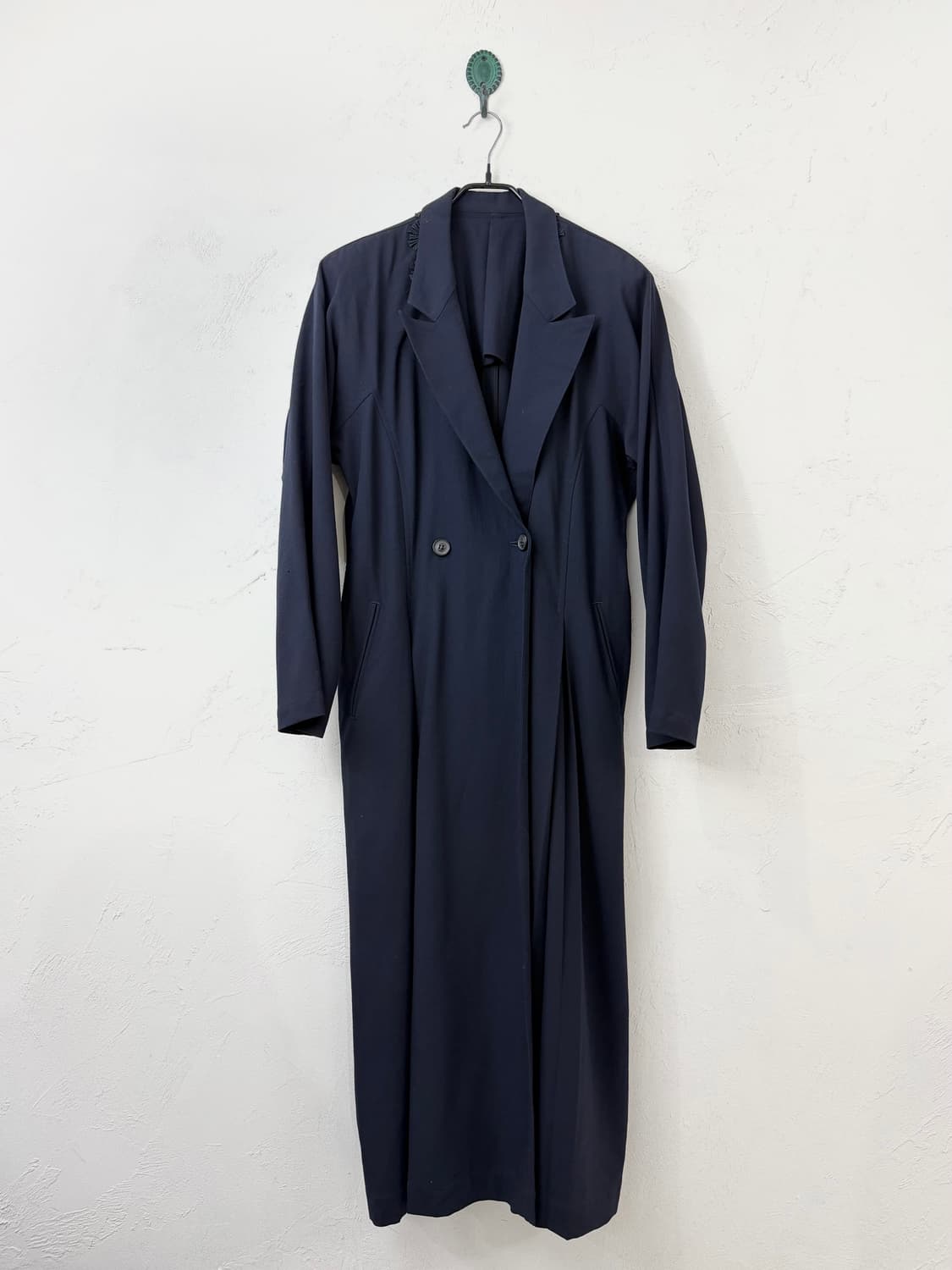 80s 요지 야마모토 플로럴 아플리케 롱 코트 상품이미지2