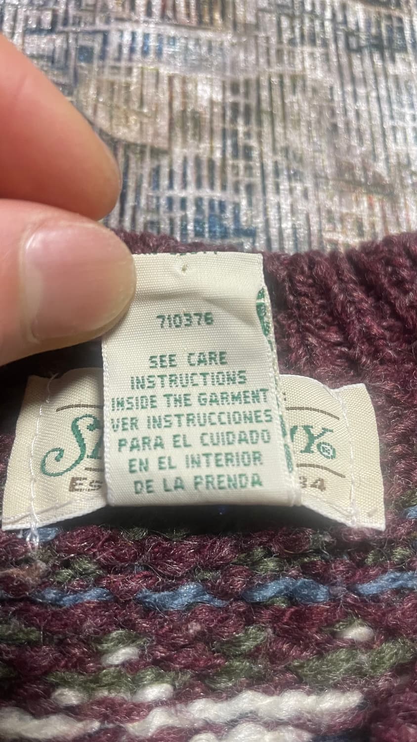 USA 90s 미국 빈티지 세인트 존스 베이 페어아일 울 니트 스웨터 L 상품이미지7