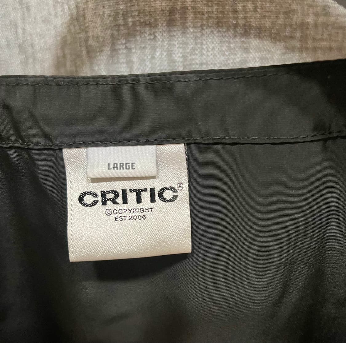 Critic 크리틱 셔링 브이넥 나일론 자켓 블랙 L/ 미착용 새상품 상품이미지4