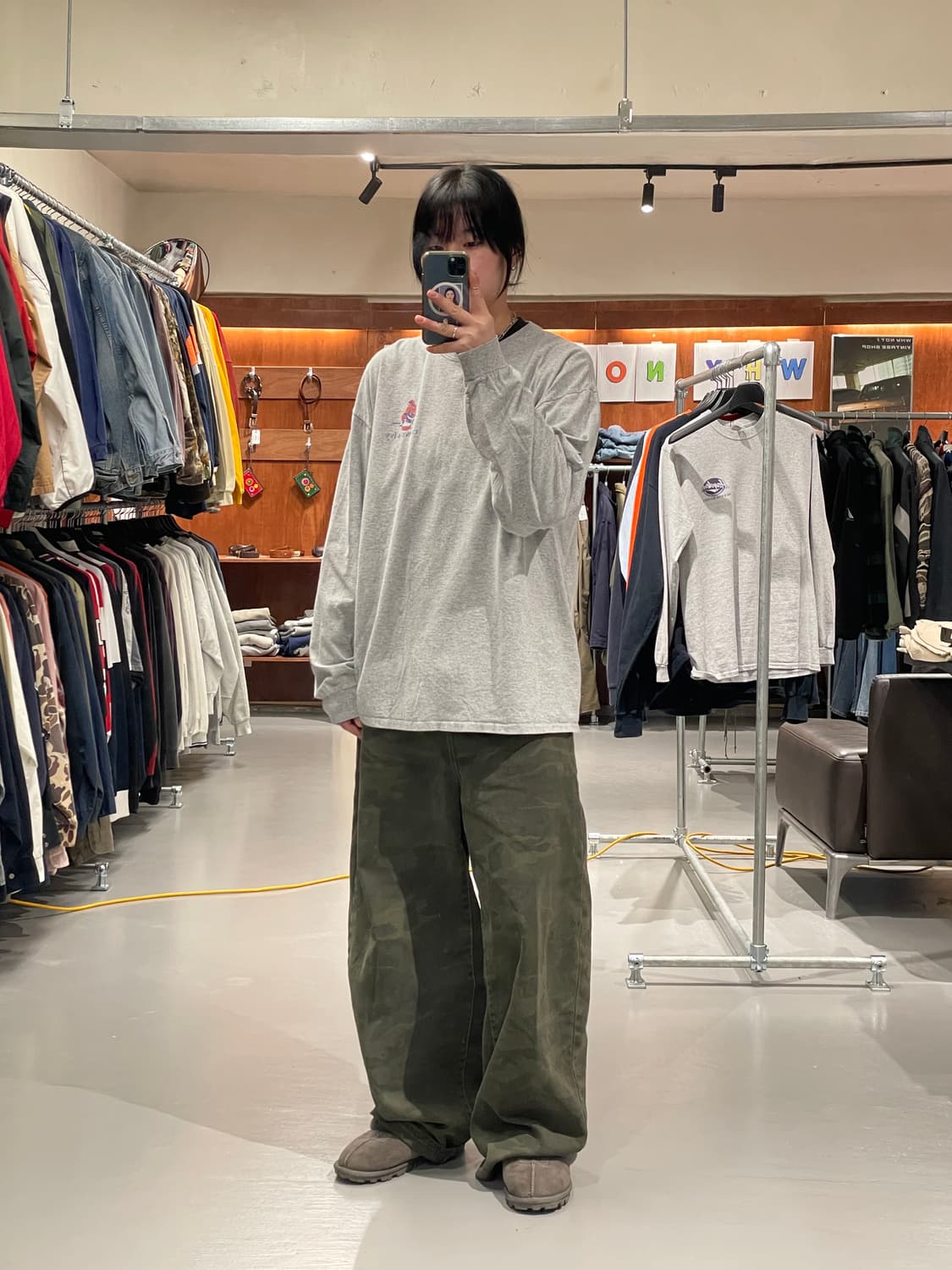 빈티지 롱슬리브 티셔츠(그레이)   상품이미지5