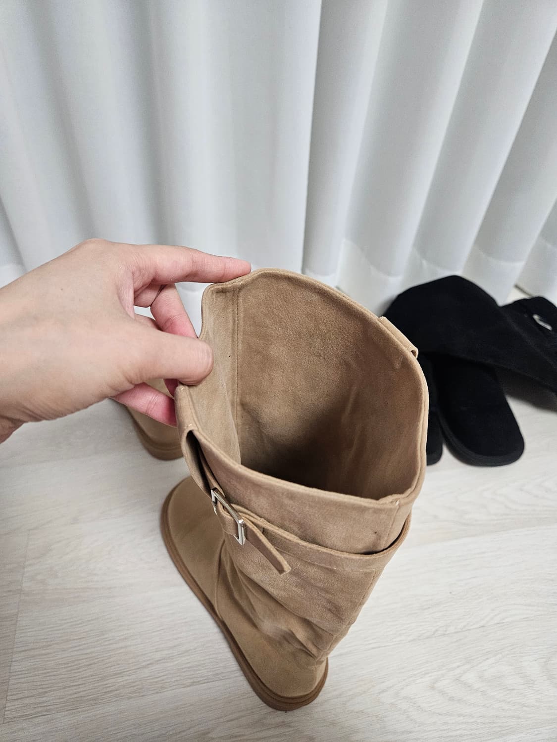 스웨이드 버클 롱부츠 245mm 상품이미지6