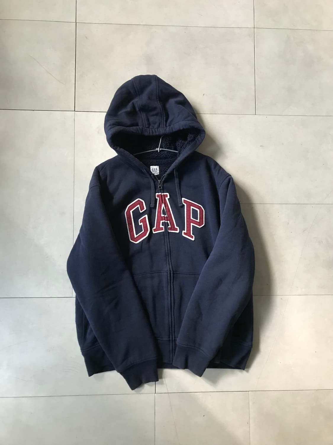 갭 네이비 보아퍼 후드집업 상품이미지5