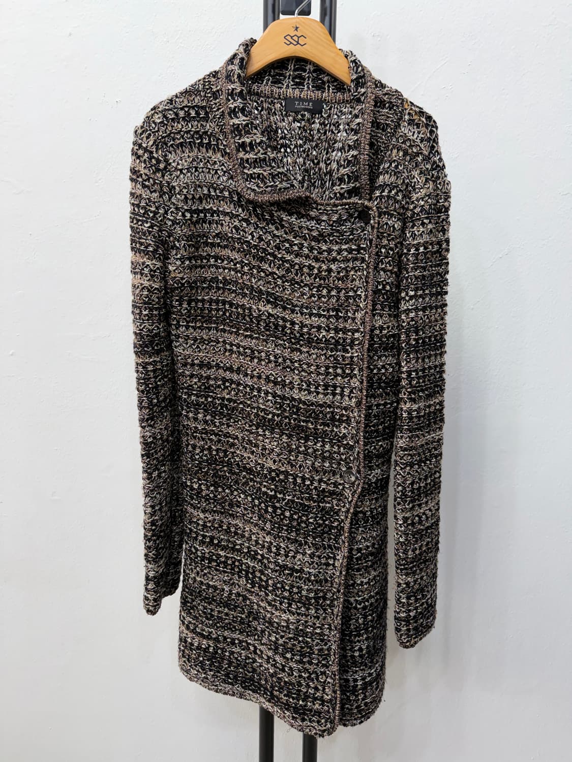 정품) TIME 타임 한섬 믹스 짜임 니트 가디건 90F 상품이미지1