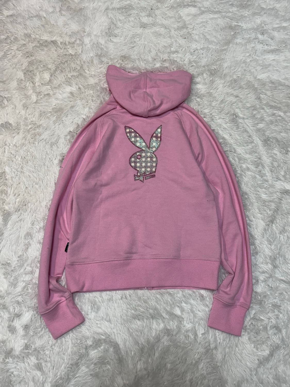 Playboy rabbit zipper pink hood zip-up 상품이미지4