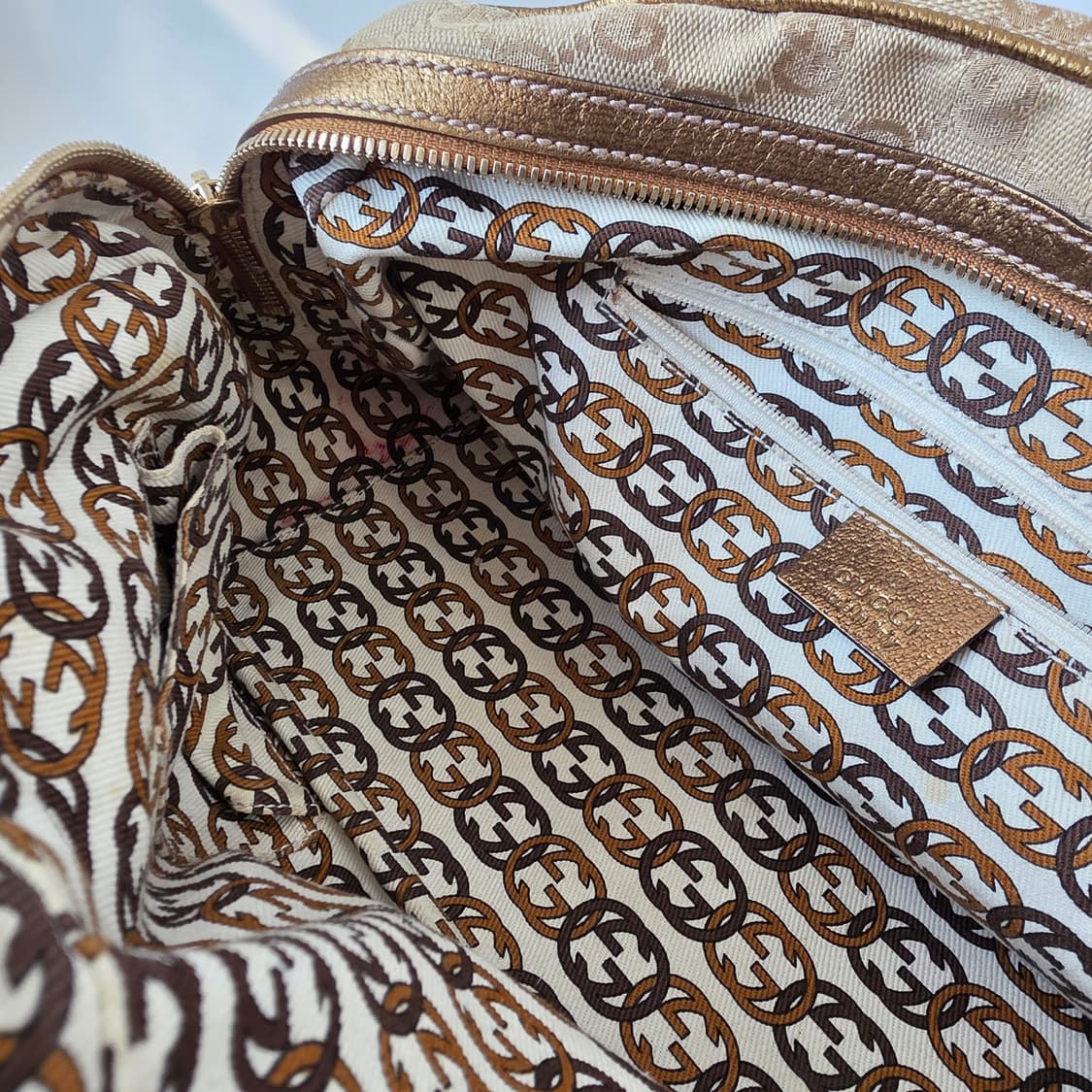 [정품 GUCCI] 구찌 GG캔버스 쟈가드 숄더백 바게트백 상품이미지9