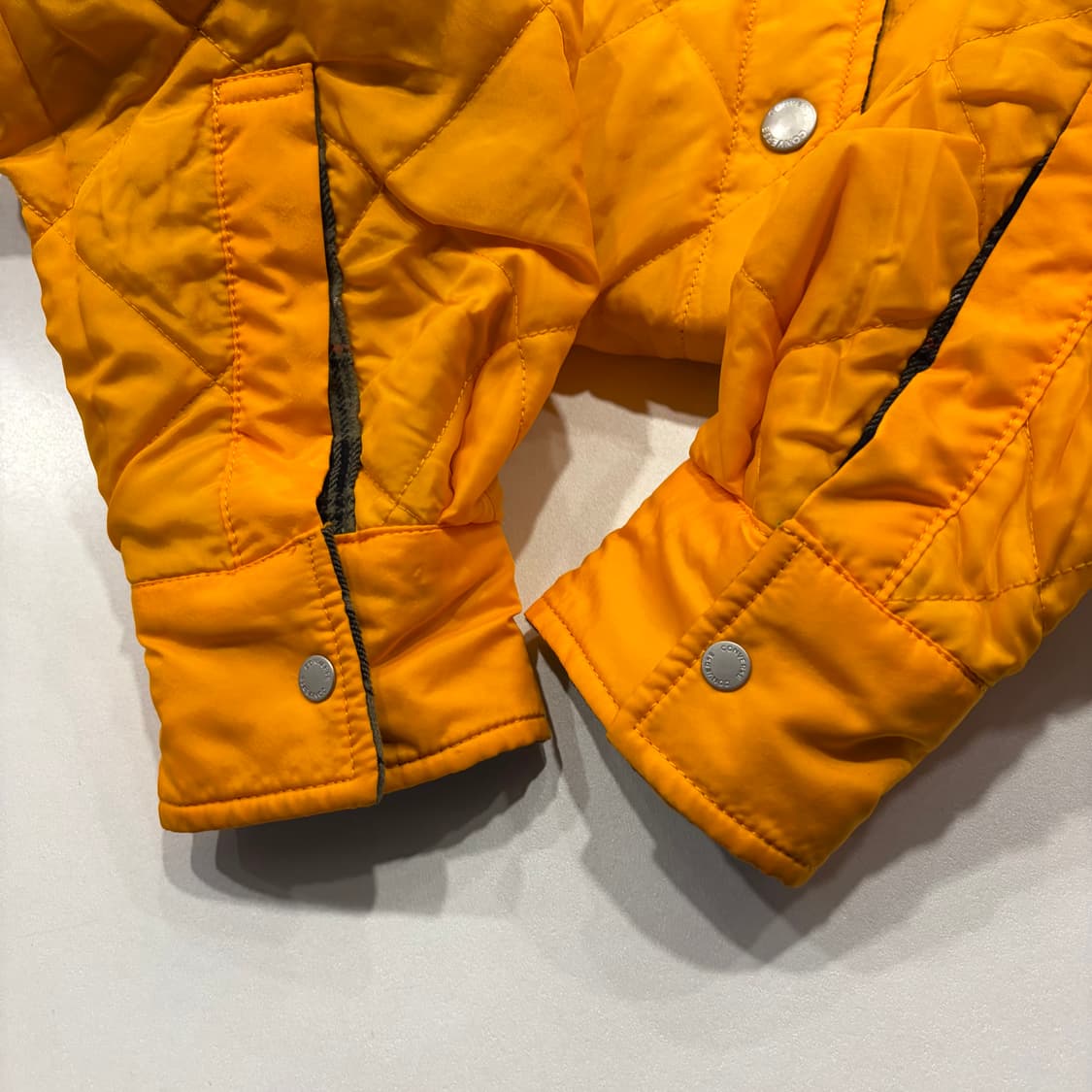 [M] 컨버스 리버시블 퀼팅 자켓 옐로우 체크 C436 상품이미지7