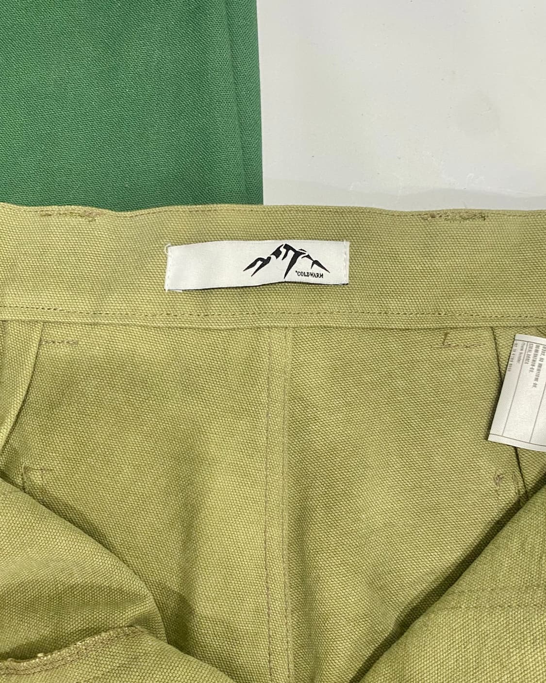남성) 콜드웜 백포켓 포인트 카키 코튼 팬츠 상품이미지5