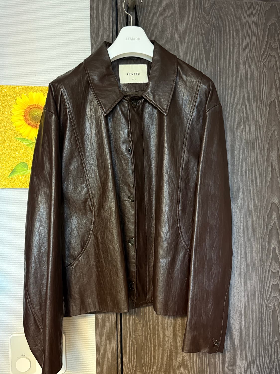 르마드 비건레더 자켓 브라운 5사이즈 상품이미지3