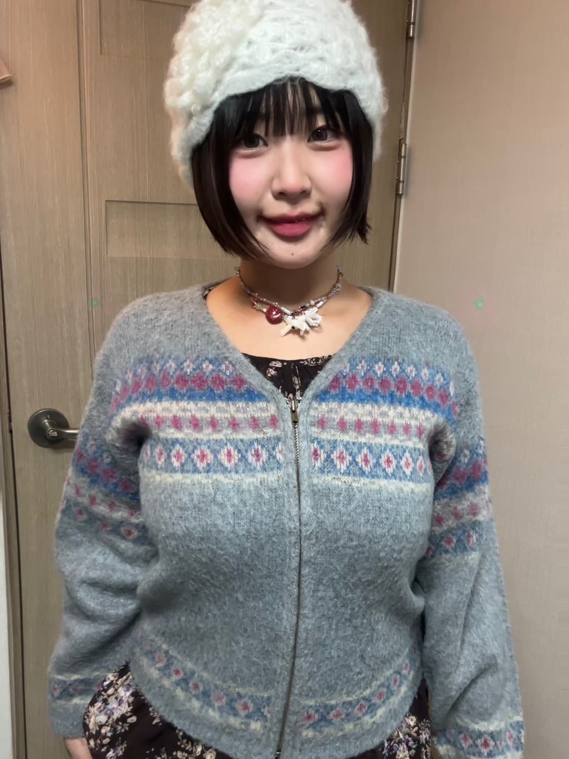 노르딕 니트 집업 상품이미지2