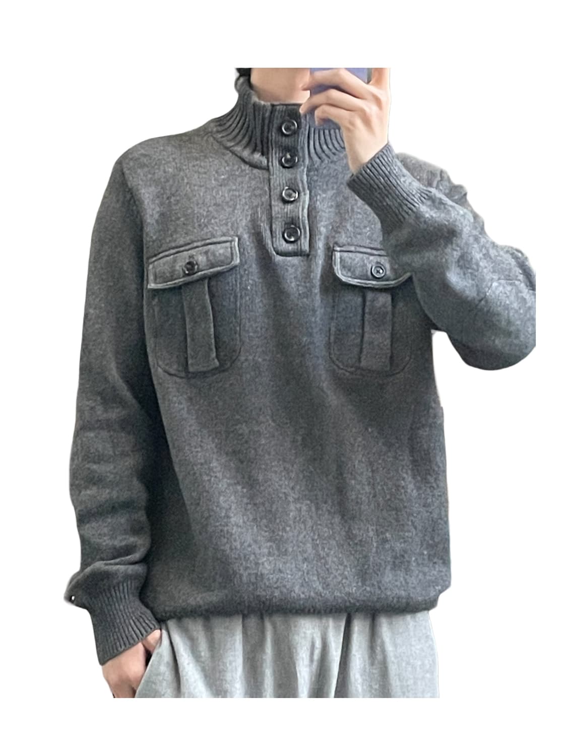 타미힐피거 엘보패치 터틀넥니트 상품이미지1