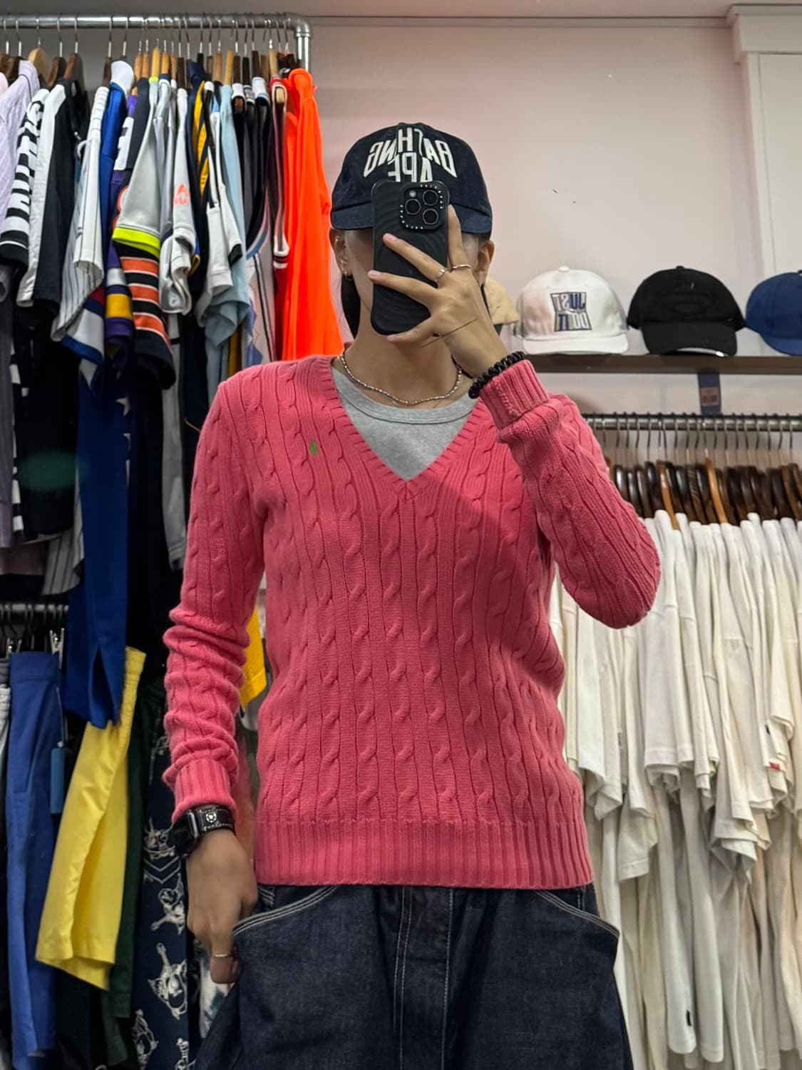 폴로 랄프로렌 브이넥 꽈배기 니트 상품이미지4