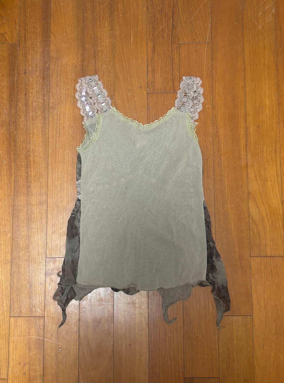 빈티지 레이스 실크 나시 상품이미지4