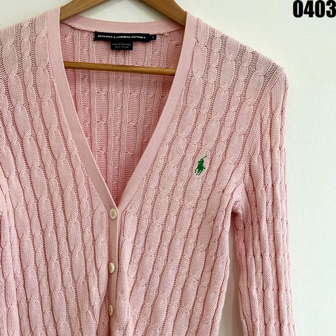 폴로 랄프로렌 스포츠 라인의 케이블 니트 가디건 S 0403 상품이미지2