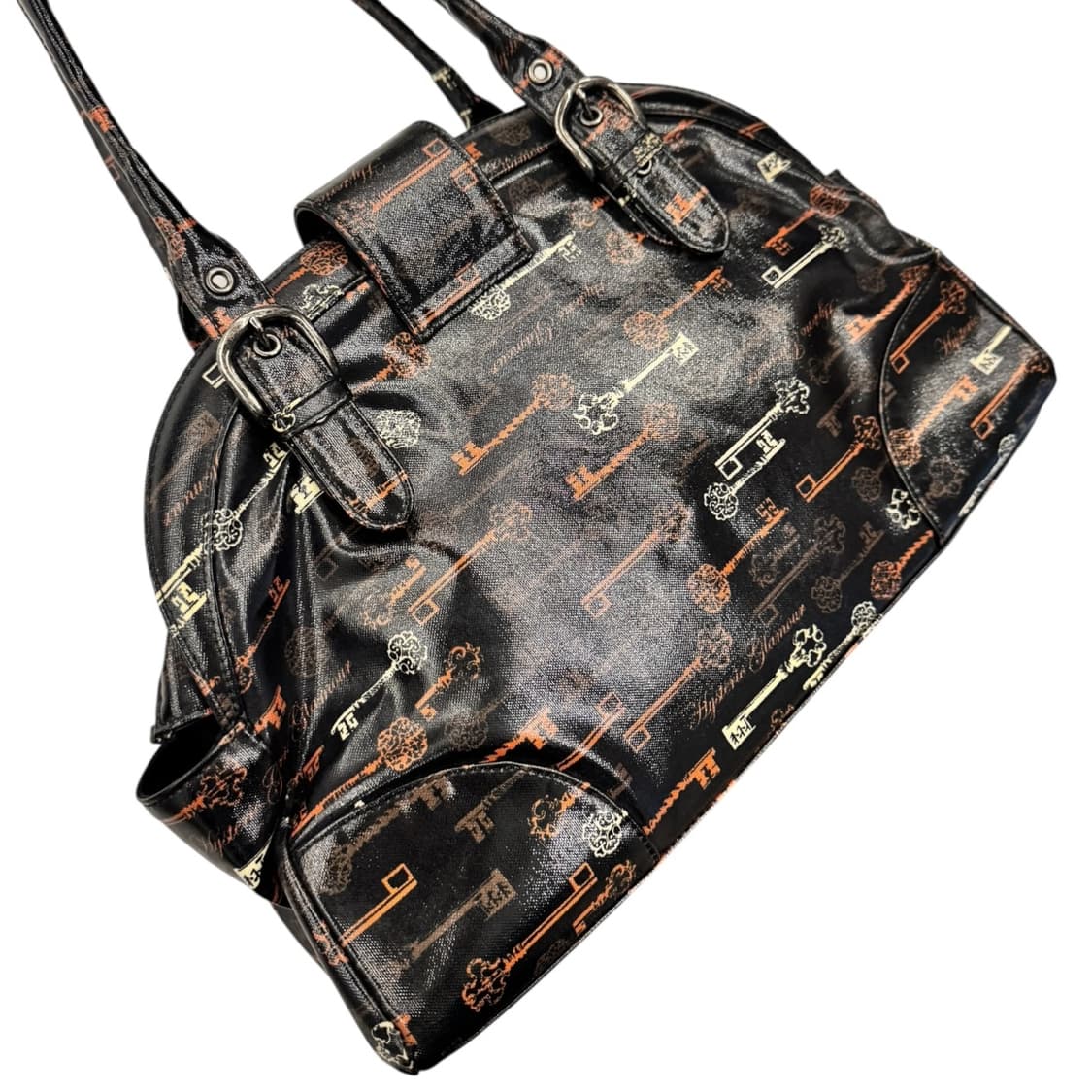 히스테릭글래머 PVC 키패턴 숄더백 블랙 상품이미지5