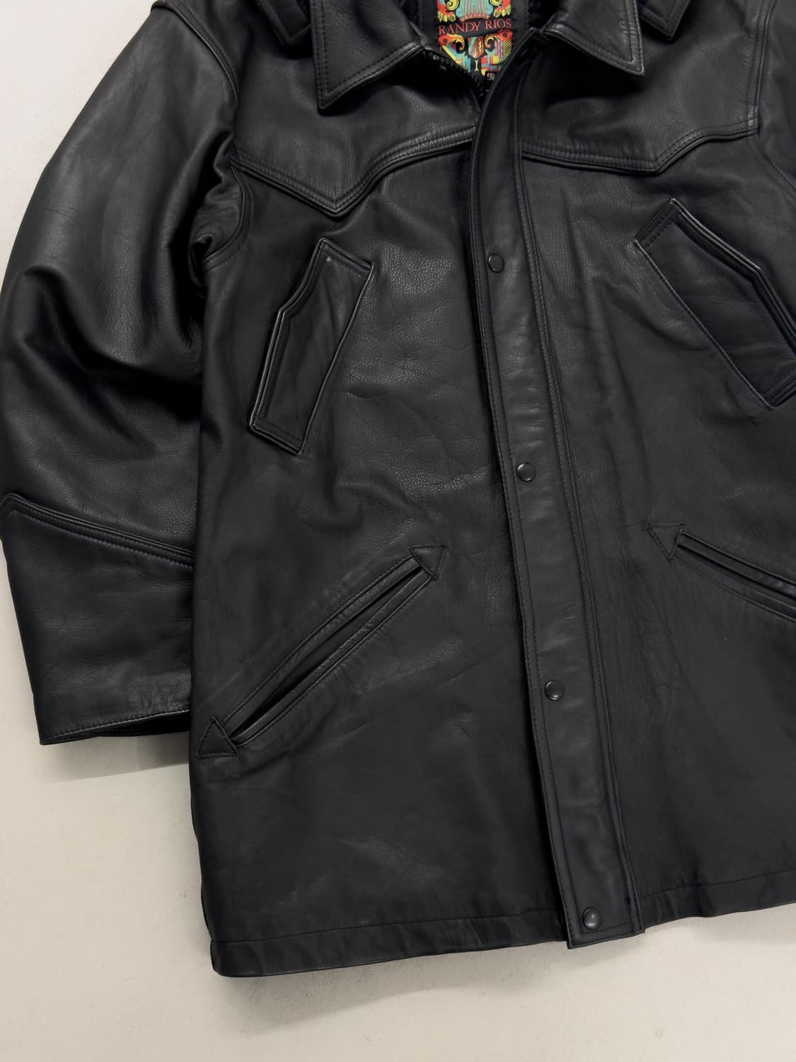 웨스턴 레더 후드 자켓 상품이미지3