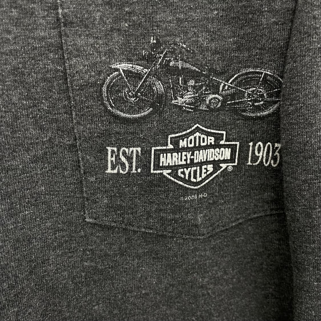 할리데이비슨 00s 바이크 모터싸이클 빈티지 그래픽 롱슬리브 긴팔 티셔츠 상품이미지5