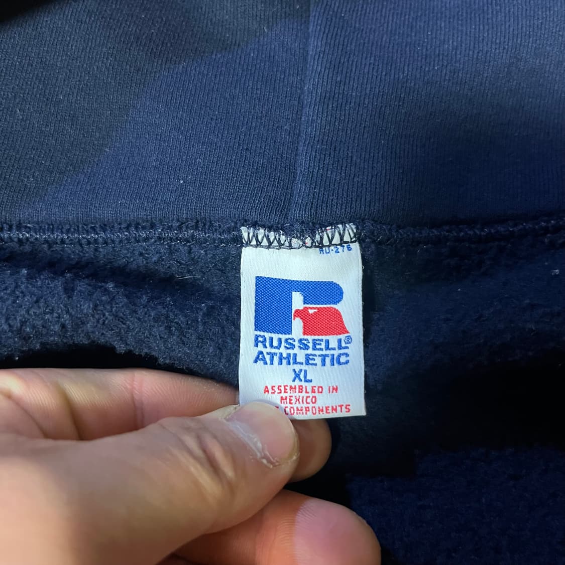 [XL] 90s 빈티지 러셀 후드집업 네이비 상품이미지4