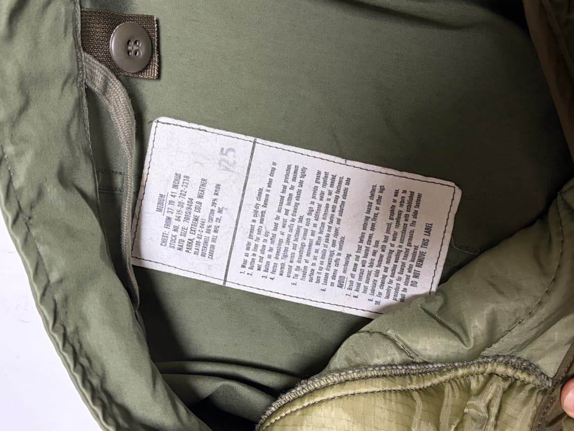 [M]OG M65 gen3 피쉬테일 황동지퍼 라이너 모자 풀 구성 상품이미지7