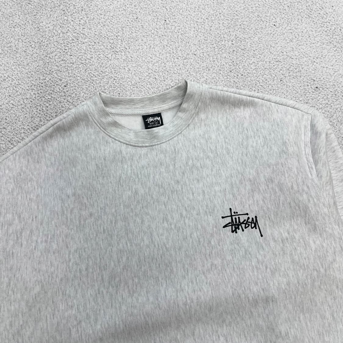 스투시 Stussy 베이직 로고 크루넥 맨투맨 에쉬헤더 상품이미지4