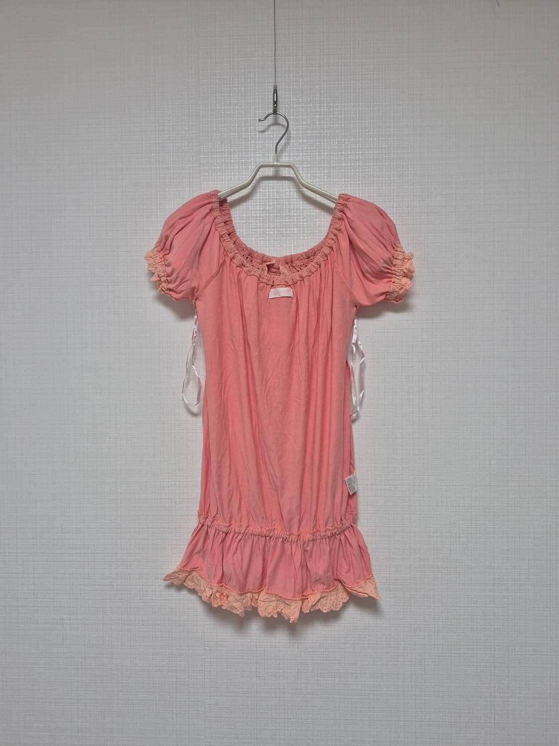 리즈리사 초고전템 라떼갸루 펀칭후릴 탑 사몬핑크 상품이미지6