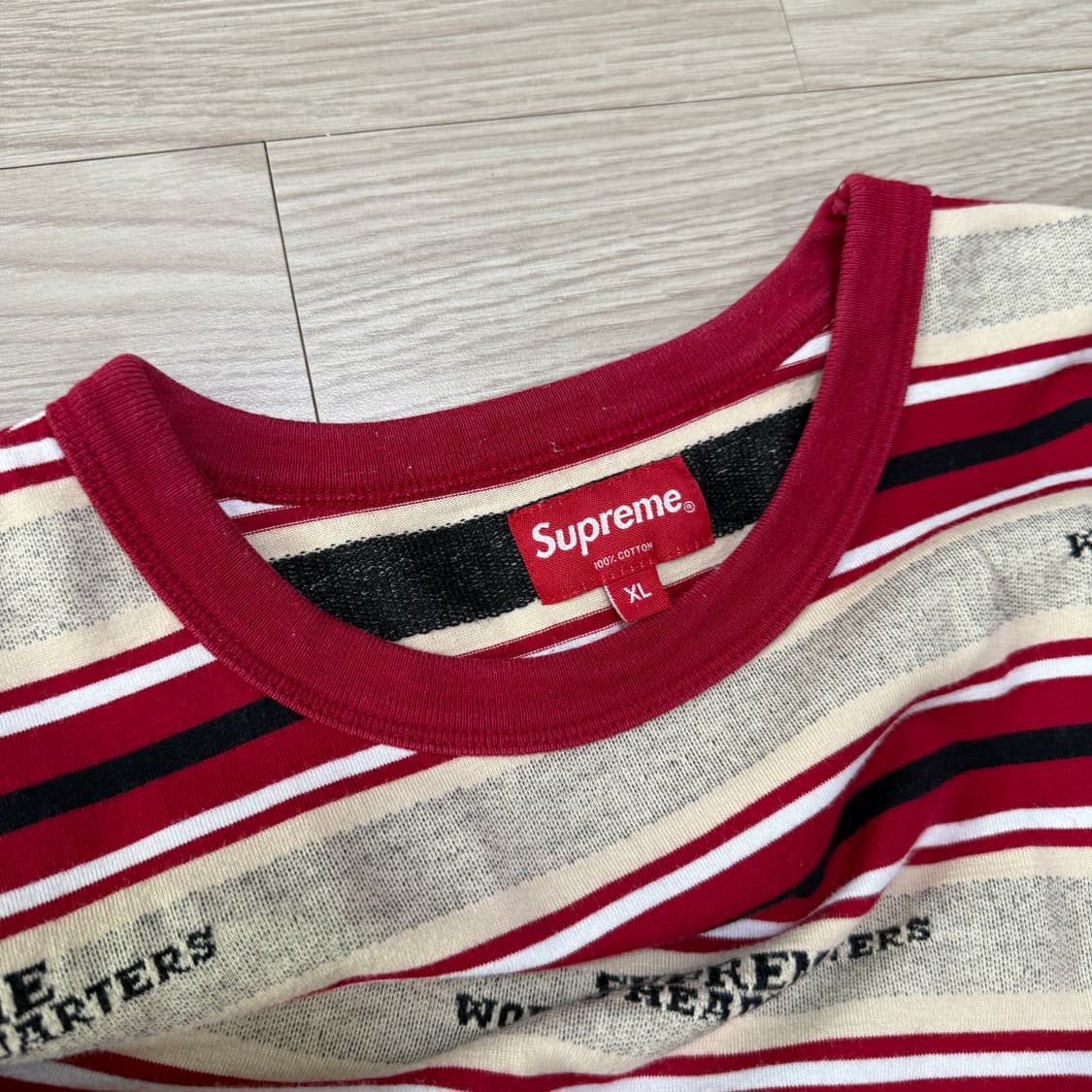 슈프림 FW18 스트라이프 티셔츠 XL 상품이미지3