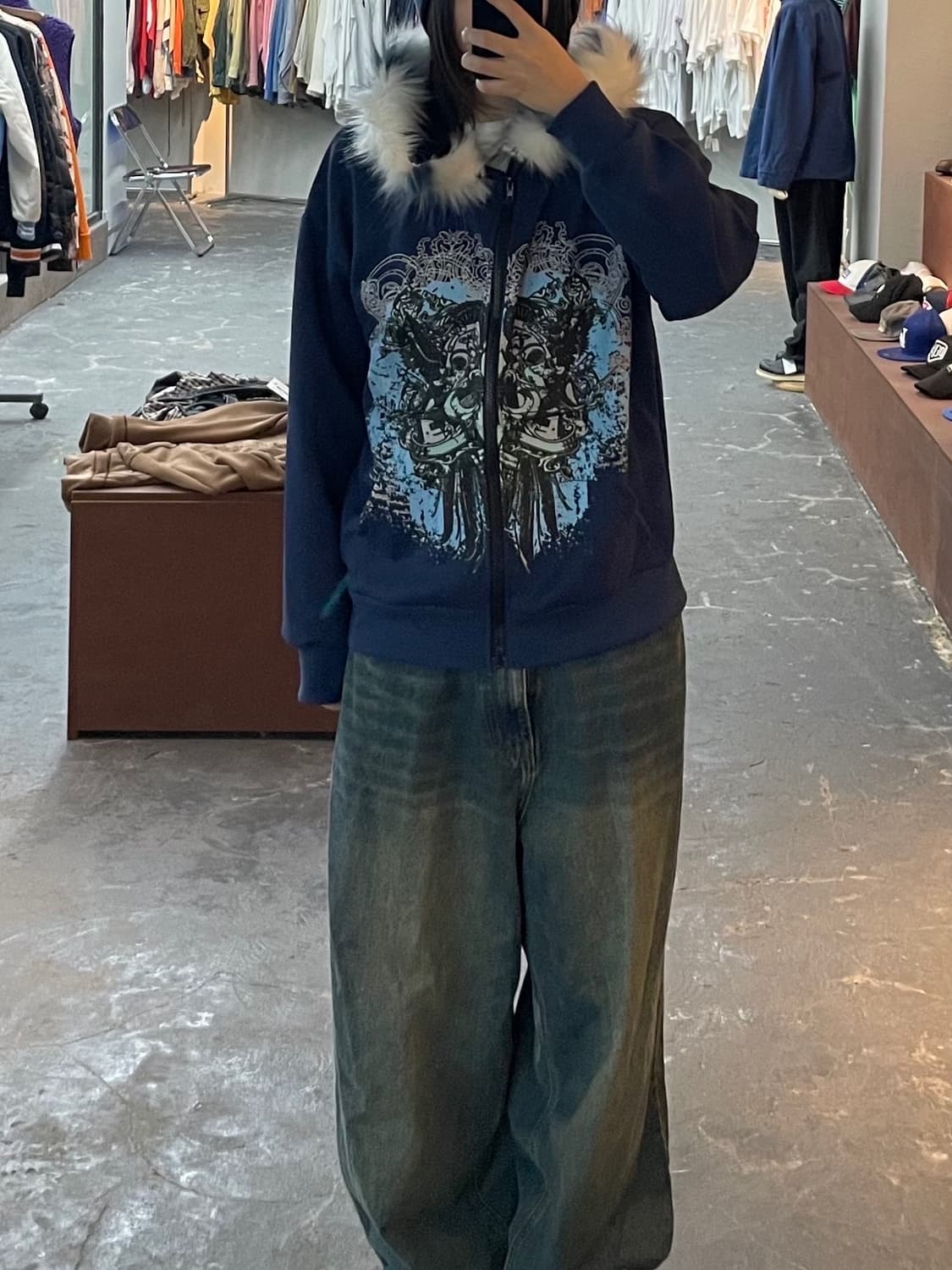 빈티지 레트로 y2k 하라주쿠 후드집업 H1298 상품이미지1