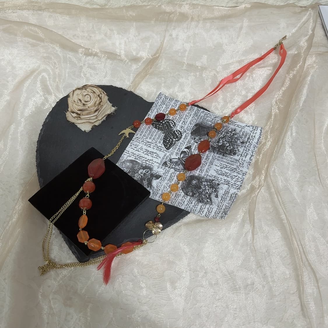 빈티지 리본 새 오리엔탈 목걸이 상품이미지2