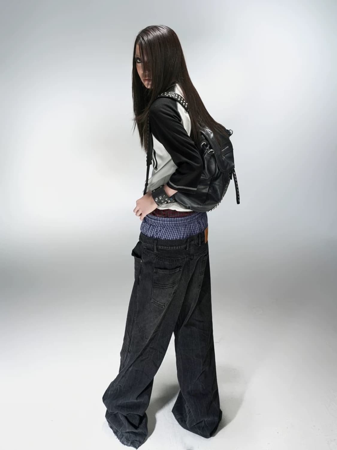 Double Waist Sagging Jeans 상품이미지5