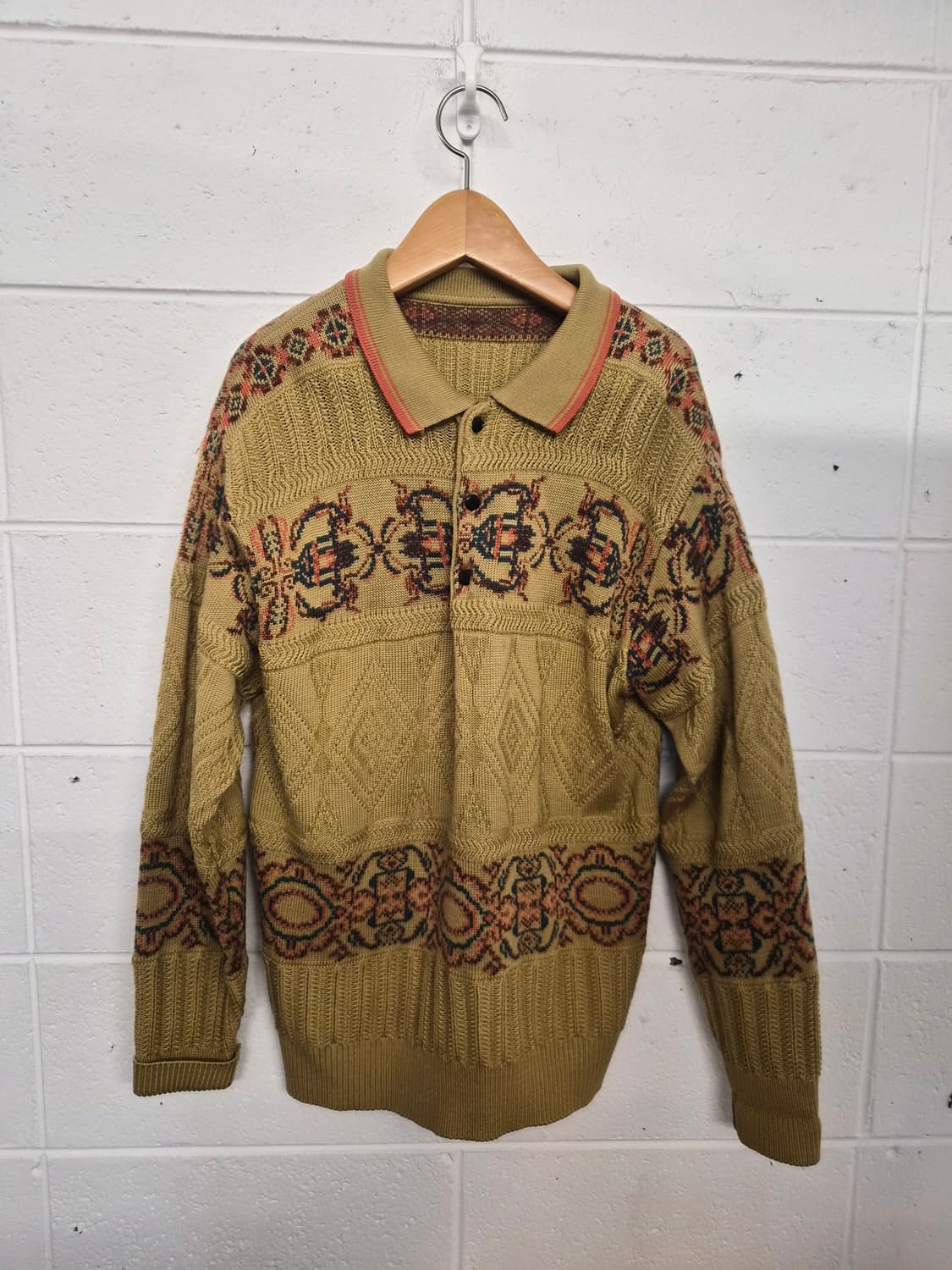 100) 빈티지 카라 니트 팝니다 상품이미지1