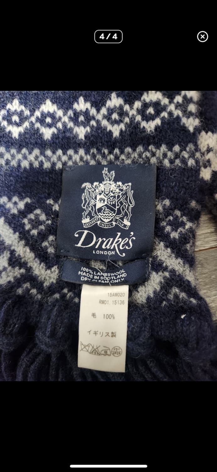 Drake’s 노르딕패턴 머플러 상품이미지1