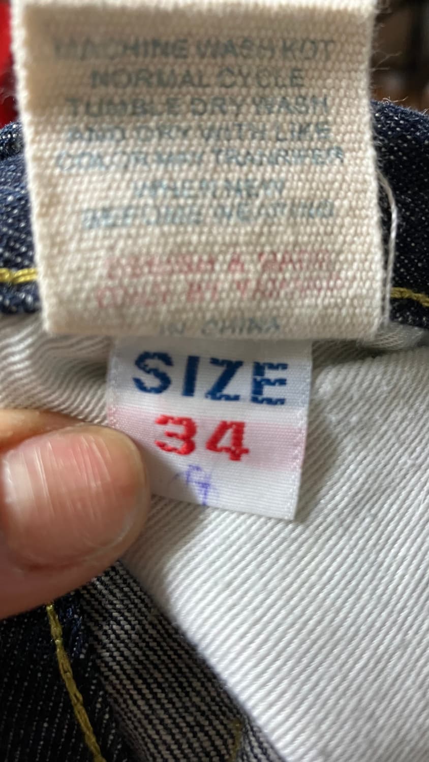 에비수 백프린팅 데님팬츠 34 상품이미지4