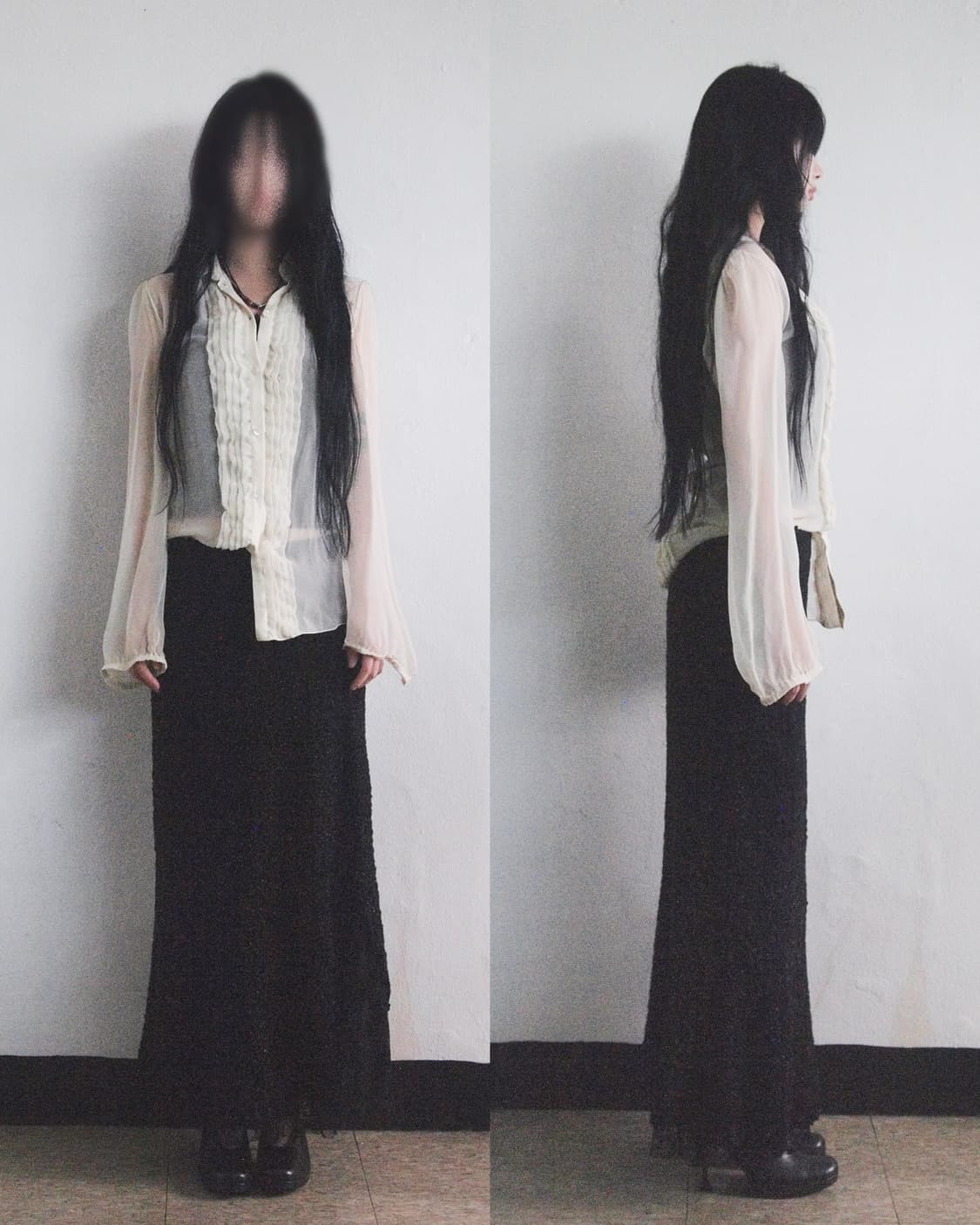 JPN VTG 멀티 레이어 롱스커트 상품이미지1
