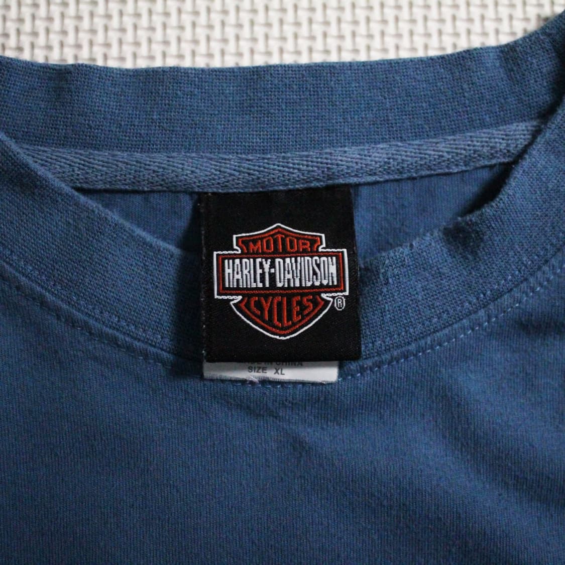 Harley-Davidson 할리 데이비슨 워싱 블루 패치 롱 슬리브 상품이미지7