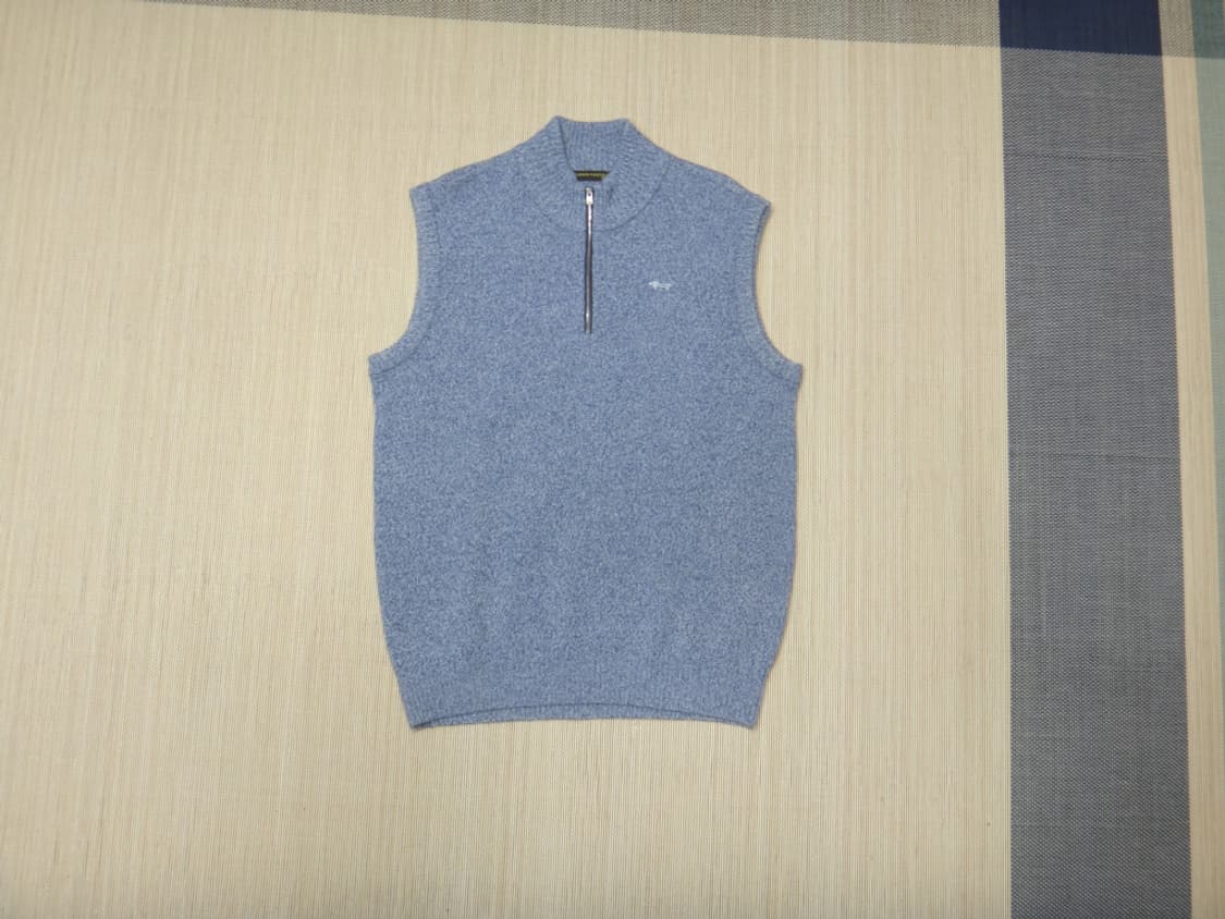 (XL/105) 루이까스텔 울 반집업 터틀넥 니트 조끼 상품이미지1
