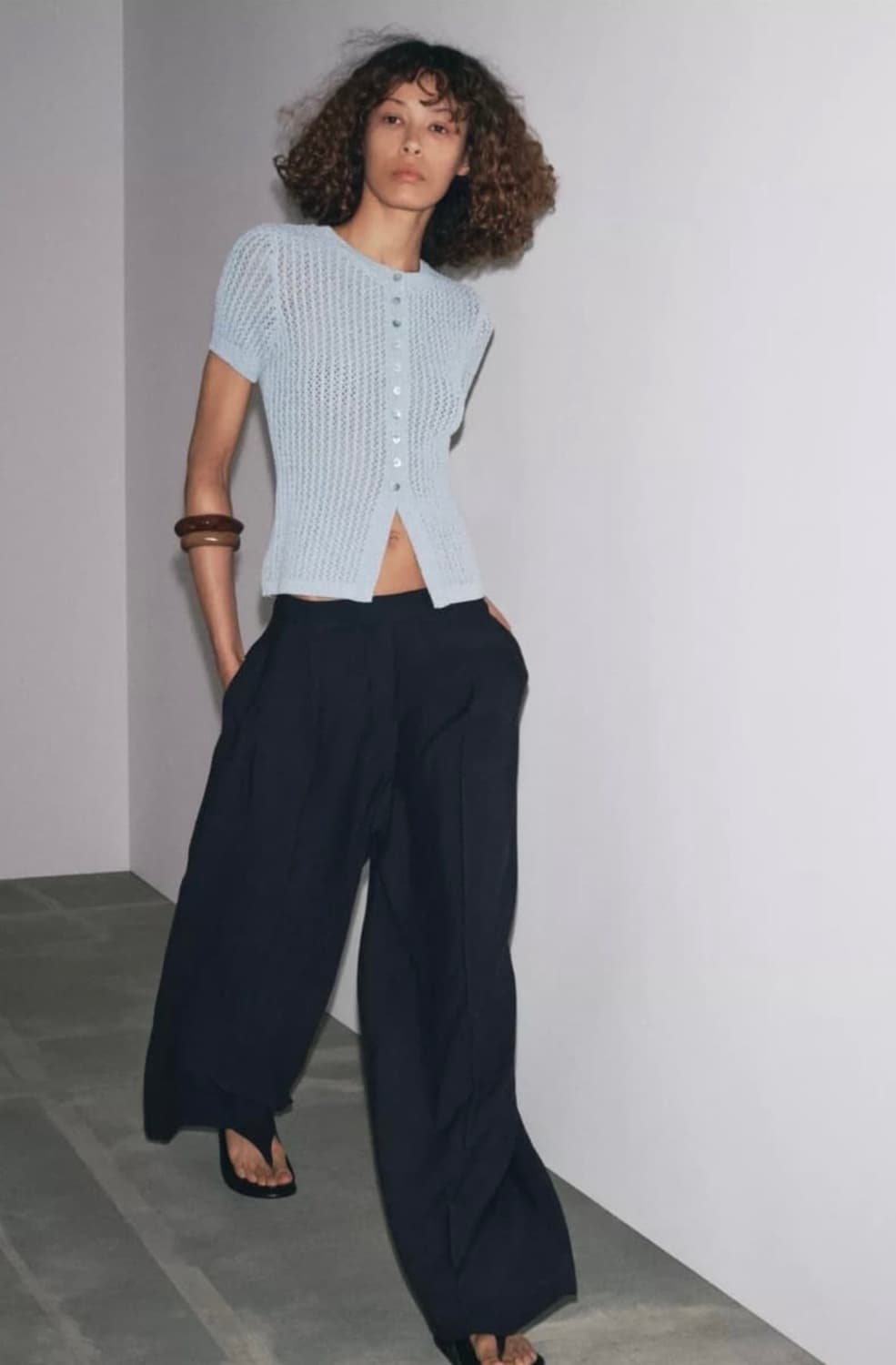 ZARA 자라 반팔 니트 가디건  상품이미지4