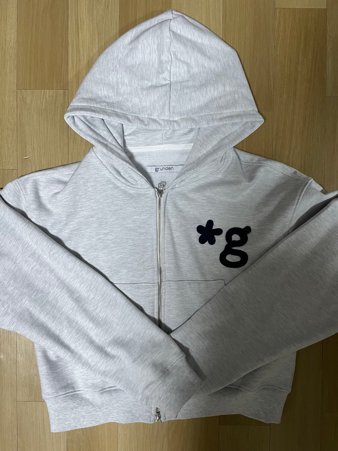 글런든 핸드워크 후드집업(라이트그레이) 1사이즈 상품이미지3
