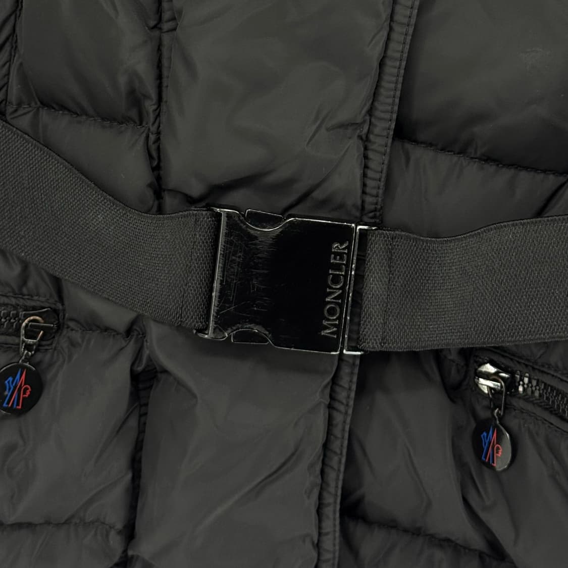 [0사이즈] 몽클레어 제네 여성 벨트 패딩 블랙 상품이미지5