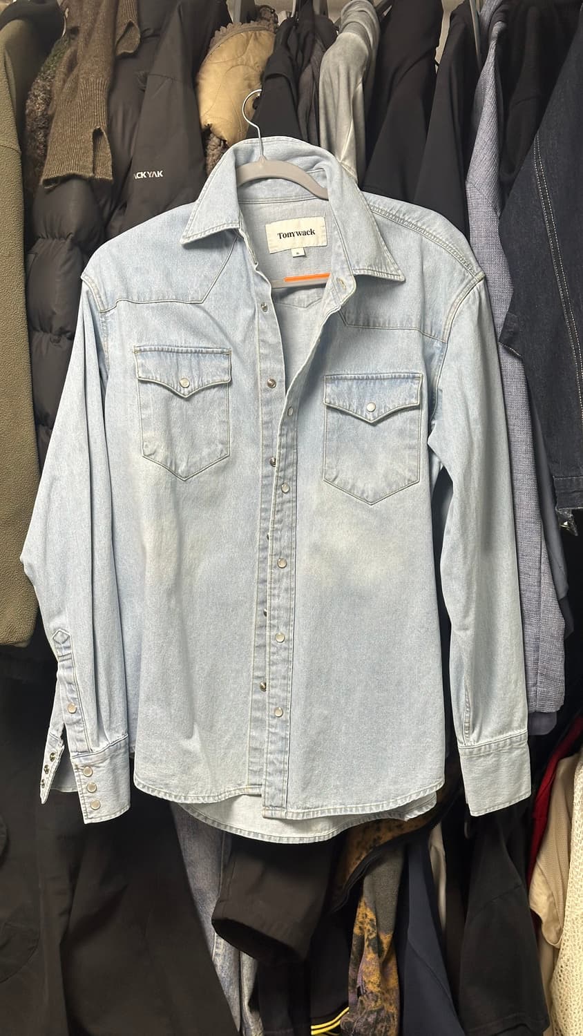 토니웩 웨스턴 데님 셔츠 연청 xl 상품이미지6