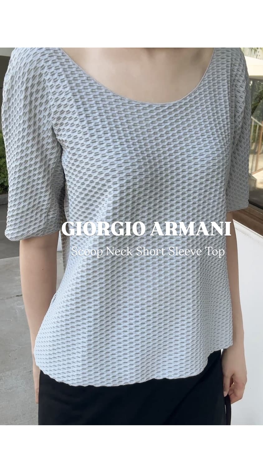 Scoop Neck Short Sleeve Top 상품이미지1