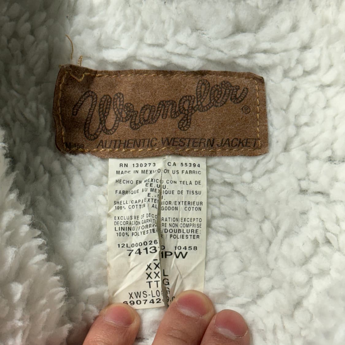 90s USA 랭글러 데님 쉐르파 베스트 (old-8535) 상품이미지4