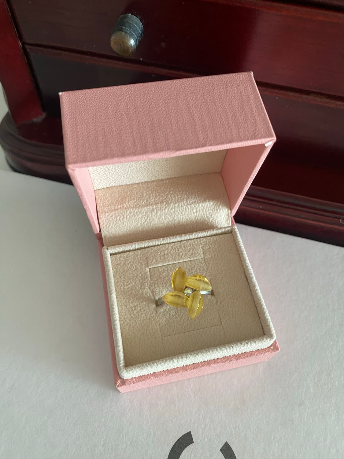 빈티지 노란꽃 반지 일본 수입 반지 상품이미지5