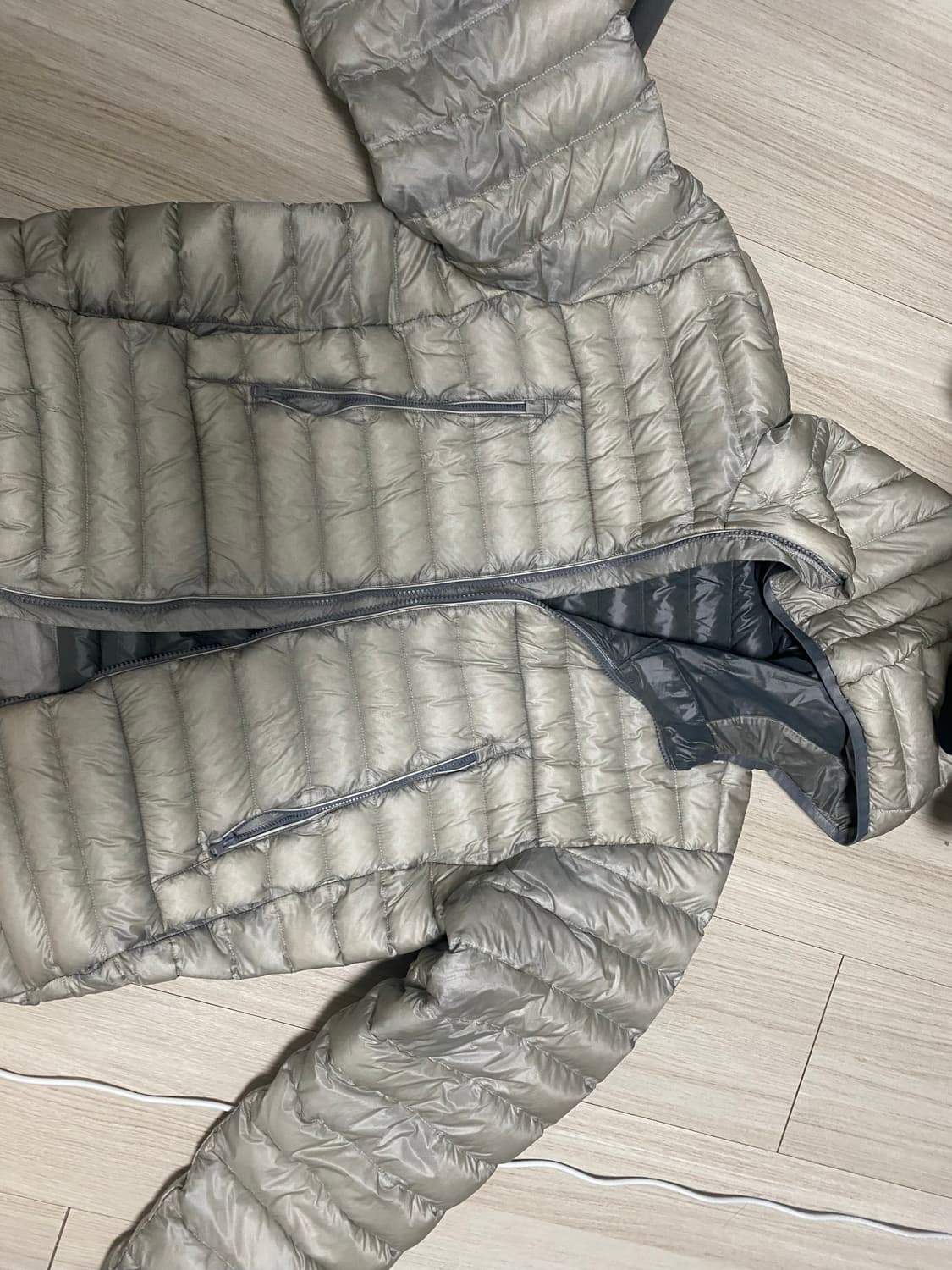 무신사 스탠다드 시티 레저 시어 립스탑 후디드 라이트그레이 XL 상품이미지2