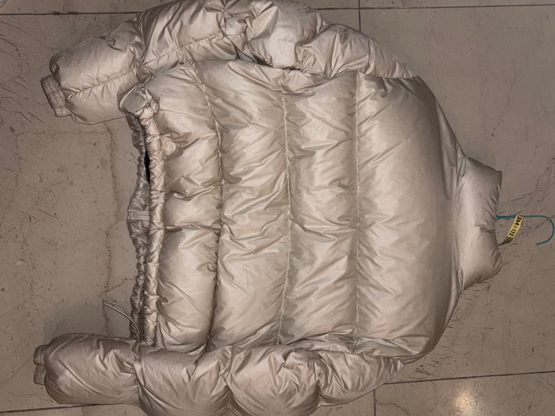 스컬프터 크롭 오리털 푸퍼다운패딩 XS 펄 아이보리 상품이미지5