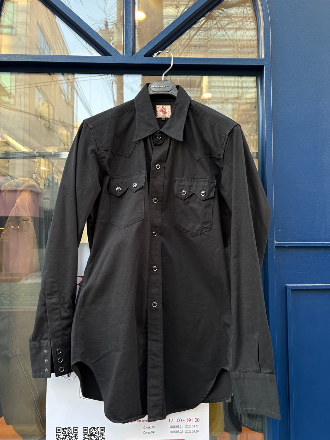 브라이슬랜드 블랙 웨스턴 셔츠 새상품 38 상품이미지1