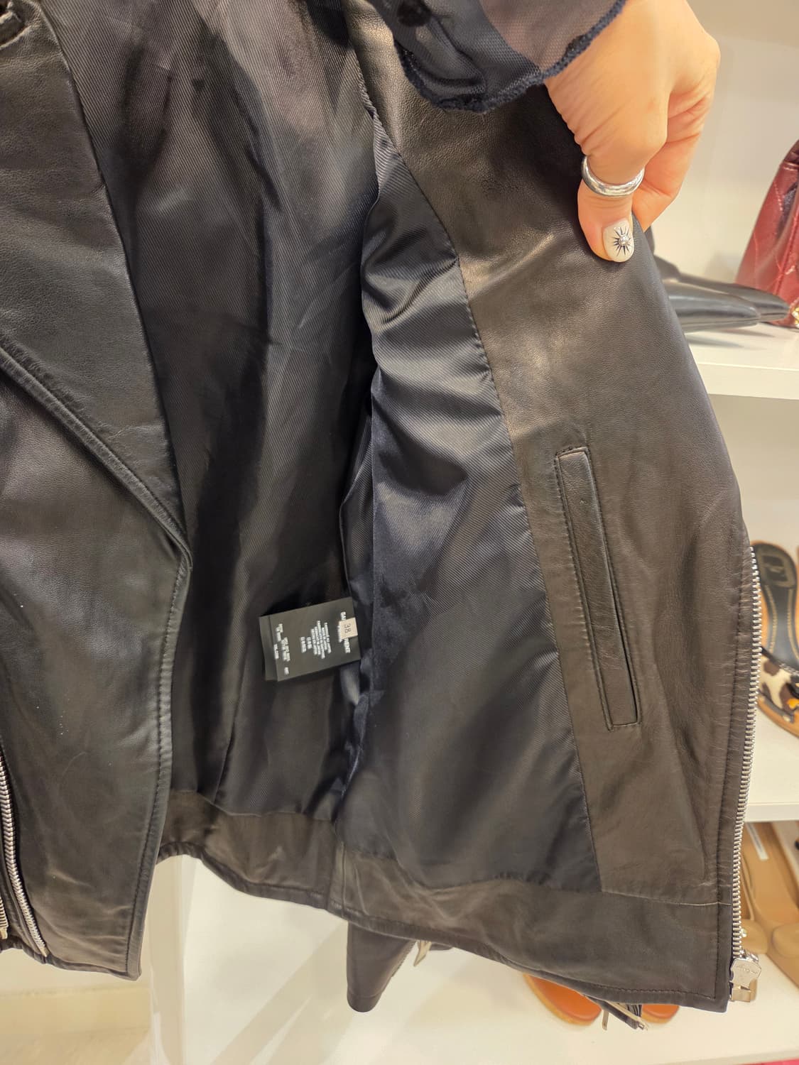 램스킨 양가죽 라이더 자켓 가죽자켓 상품이미지8