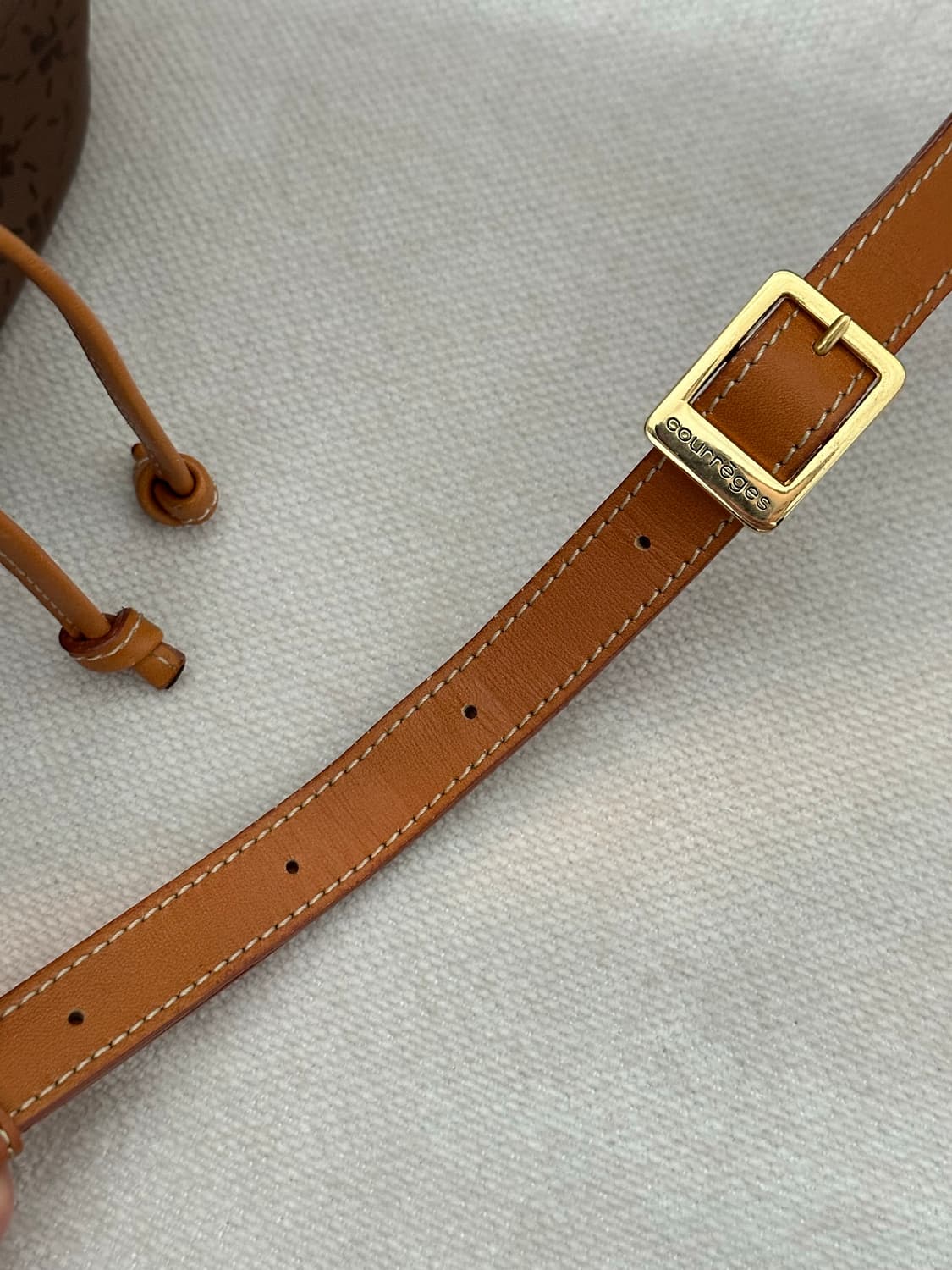 꾸레쥬 빈티지 패턴 카멜 복조리 버킷백 상품이미지9